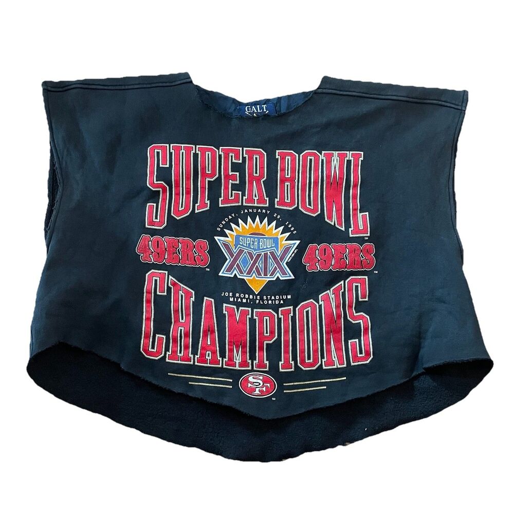 Vintage Galt San Francisco 49ers Super Bowl XXIX 1995 XL cropped cut Sweatshirt